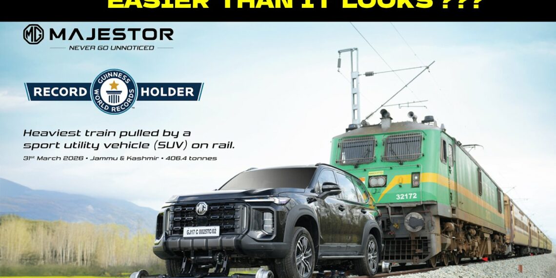 MG Majestor Pulls 406-tonne Train on Rail