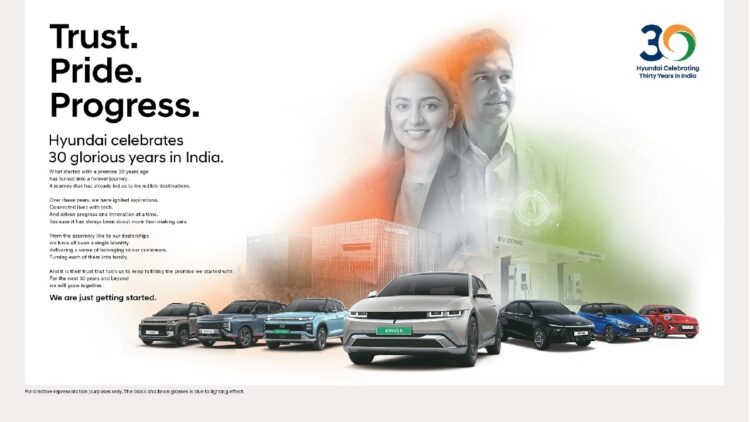 Hyundai Motor Completes 30 Years in India with 13.5 Million Sales