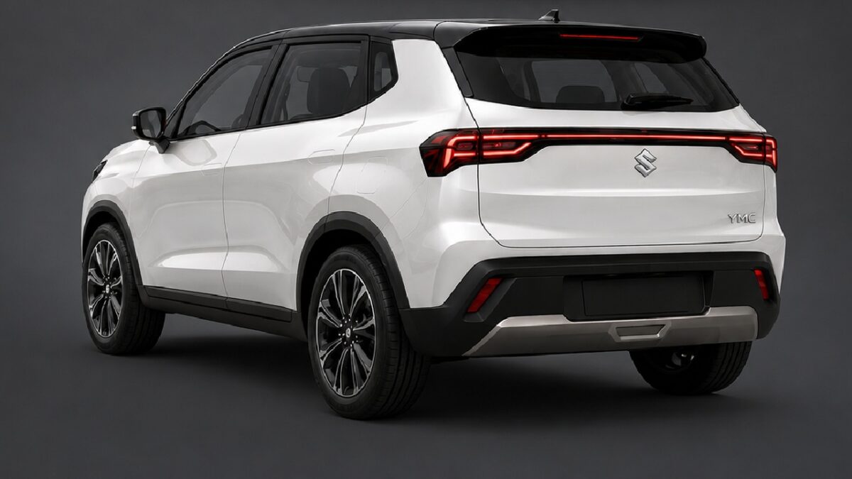 New 3-row Electric Maruti MPV Rear Rendering