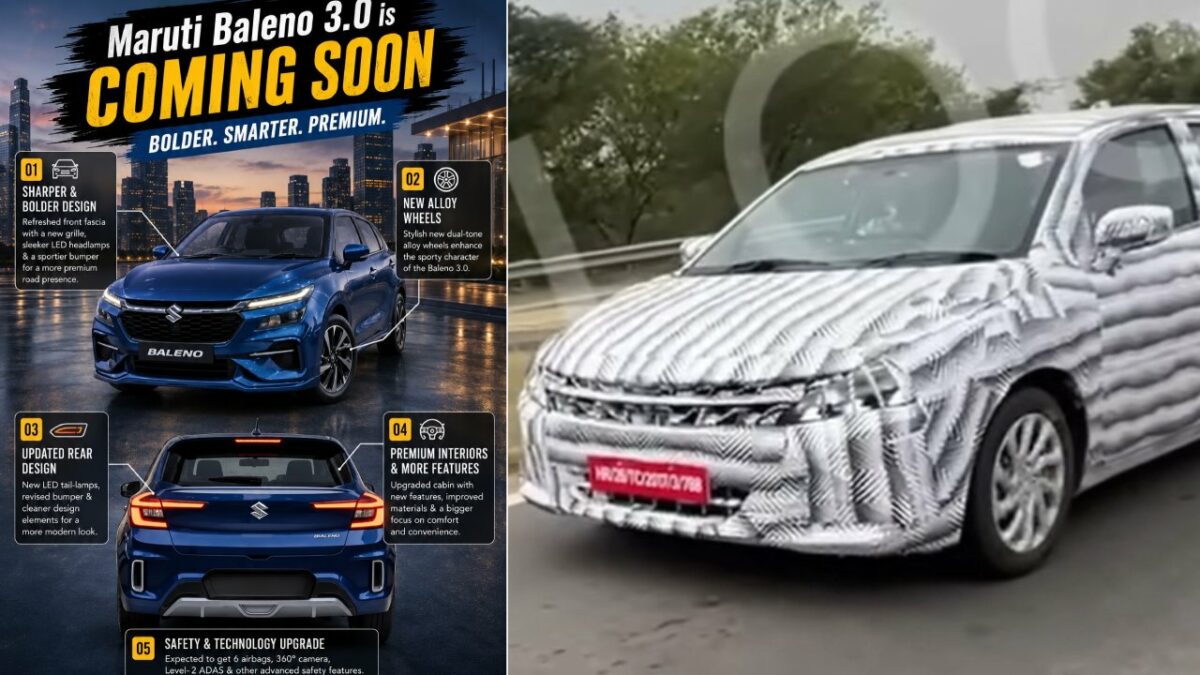 New Maruti Baleno Facelift Spied Testing