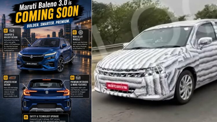 New Maruti Baleno Facelift Spied Testing