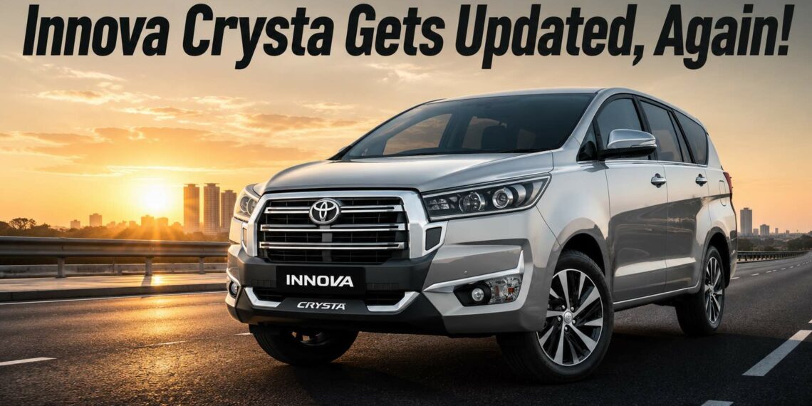 2026 Toyota Innova Crysta Front Three Quarters Silver Colour