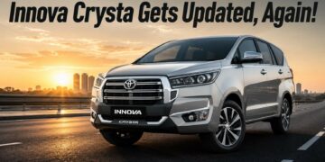2026 Toyota Innova Crysta Front Three Quarters Silver Colour