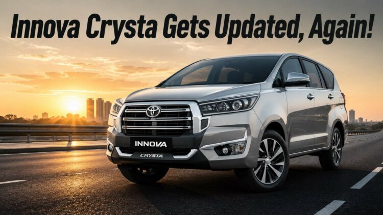 2026 Toyota Innova Crysta Front Three Quarters Silver Colour