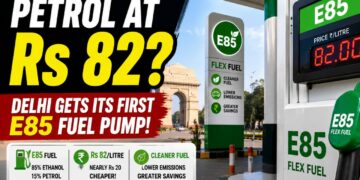 E85 Petrol India Launch Fuel Station