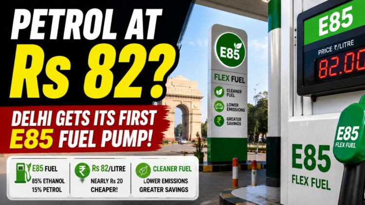 E85 Petrol India Launch Fuel Station