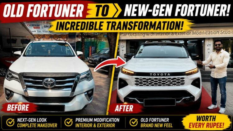 Old Toyota Fortuner Converted to Next-Gen Model Karol Bagh