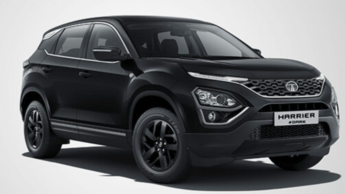 Tata Harrier Dark Edition Studio Image Front Three Quarters