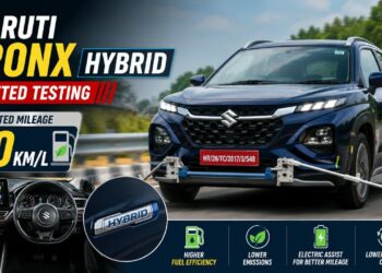 Maruti Fronx Hybrid Spotted Testing