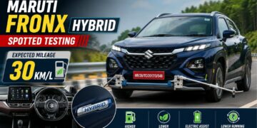 Maruti Fronx Hybrid Spotted Testing
