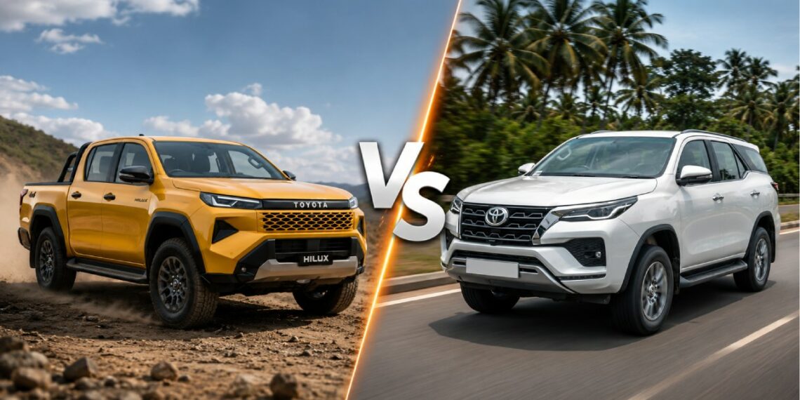 New Toyota Hilux vs Fortuner Comparison Specs Price Features