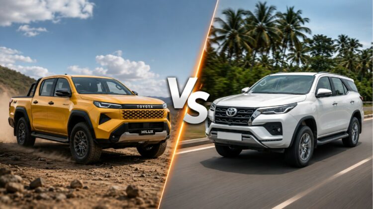 New Toyota Hilux vs Fortuner Comparison Specs Price Features