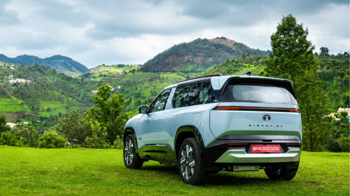 Tata Sierra EV Rear Profile