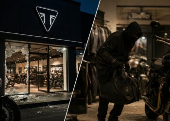 Man Steals Triumph Motorcycle From Showroom