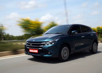 2026 Maruti Suzuki Baleno facelift front three quarters