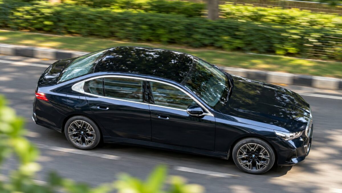 BMW i5 Review Top View Action Shot