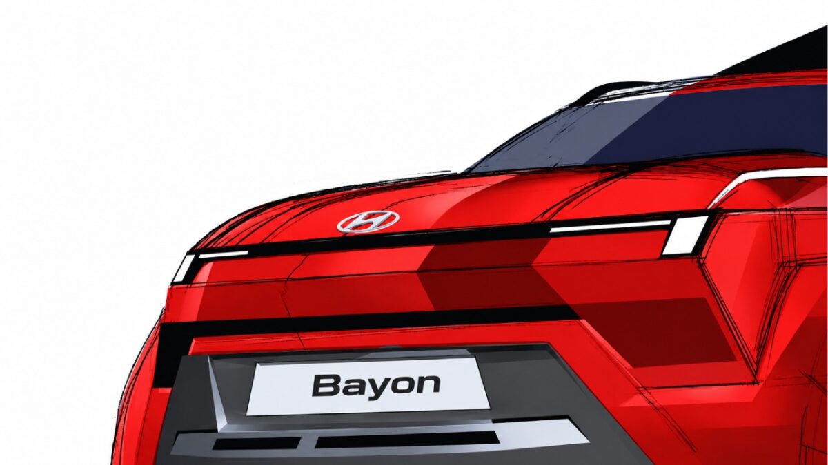 Our Rendering Based on Official Design Sketches of Hyundai Bayon