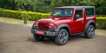 New Mahindra Thar OG Front Three Quarters