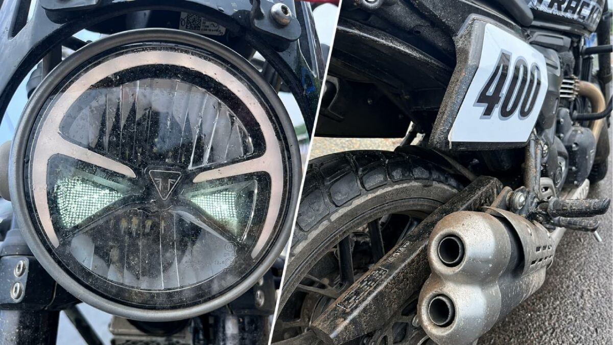 Triumph Tracker 400 Headlight and Exhaust