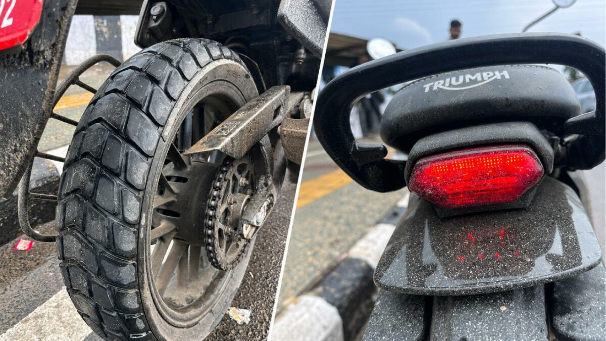 Triumph Tracker 400 Tyre and Taillamp