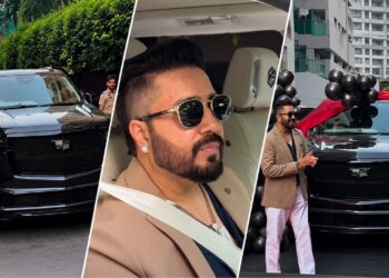 Mika Singh Spotted in His New Cadillac Escalade